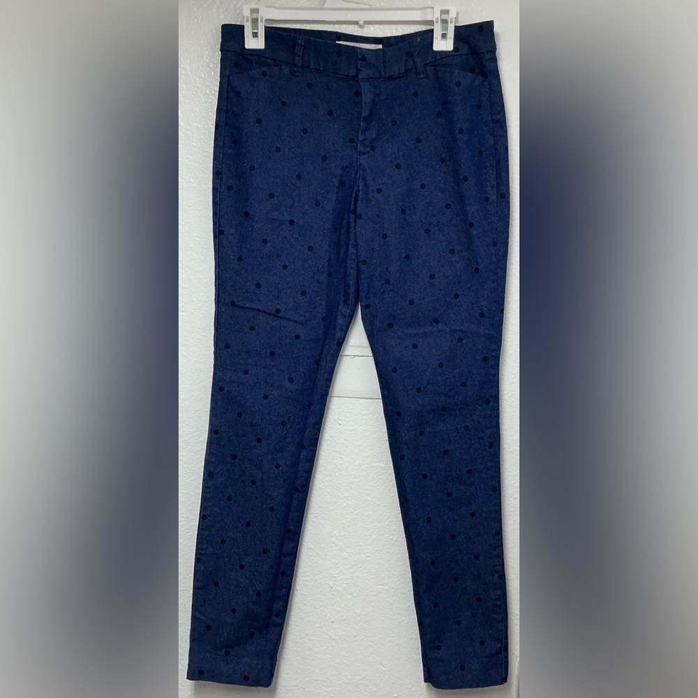 Old Navy Ankle Pixie Ankle Blue and Black polka Dots